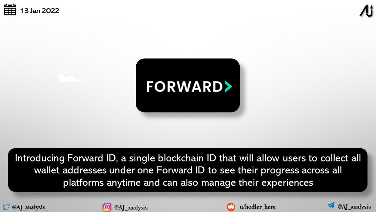 AJ_analysis_'s tweet photo. . @ForwardProtocol introduced #ForwardID

Forward ID allows users to add all the wallets under single ID and can track these wallets across all platforms

👉 More details: https://t.co/PUeK9pQcGZ

#FORWARD $FORWARD https://t.co/CItndkte1z