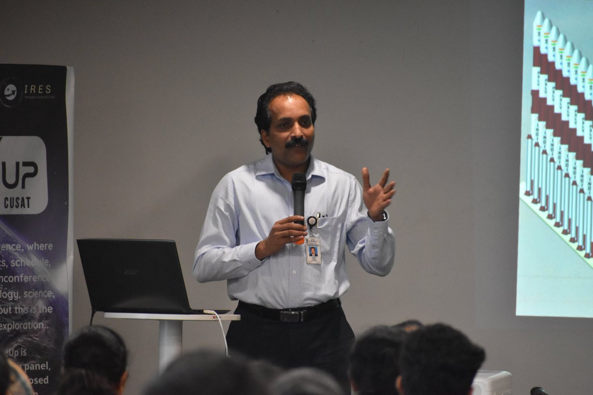 spaceupcusat's tweet photo. Proud moment for all of us as Dr S Somnath, who had also attended SpaceUp CUSAT as the mentor in 2019 has been announced as the new chairman of the Indian Space Research Organization @isro.
A warm congratulations to you, sir! https://t.co/ibgMgQK1hL