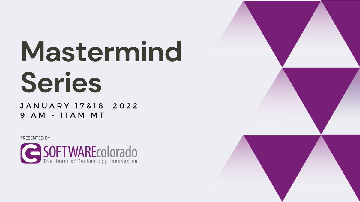 SFTWRcolorado's tweet photo. The Mastermind Series returns next week on Jan. 17 &amp; 18! 

The session focuses on, "Positioning Your Company, Product or Service Through a Strategic Narrative"  w/ speakers @gmurrel &amp; @JayneGroll 

#marketing #strategicnarrative

Learn more: https://t.co/iedxBhOiFv https://t.co/bCDXRgeThQ
