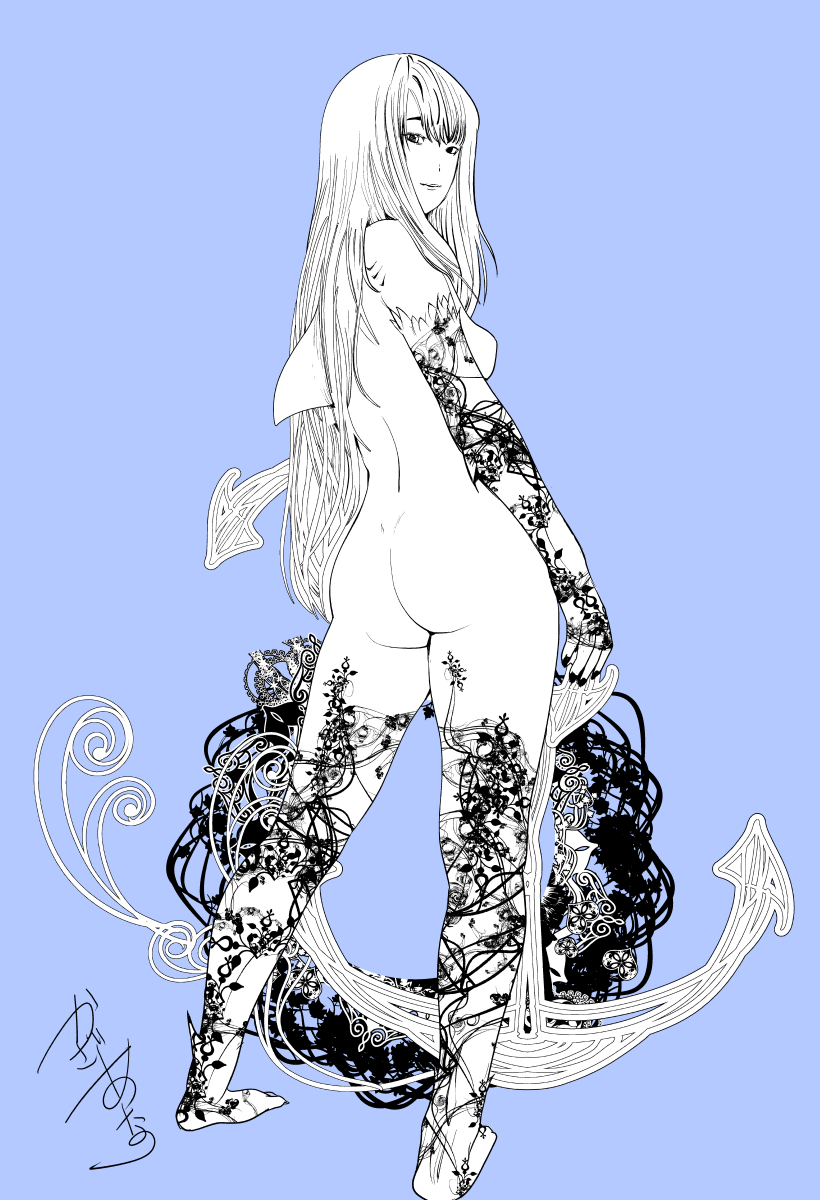 「モデルさん絵、一年ちょい前かな?
サメ少女 」|かざあなのイラスト