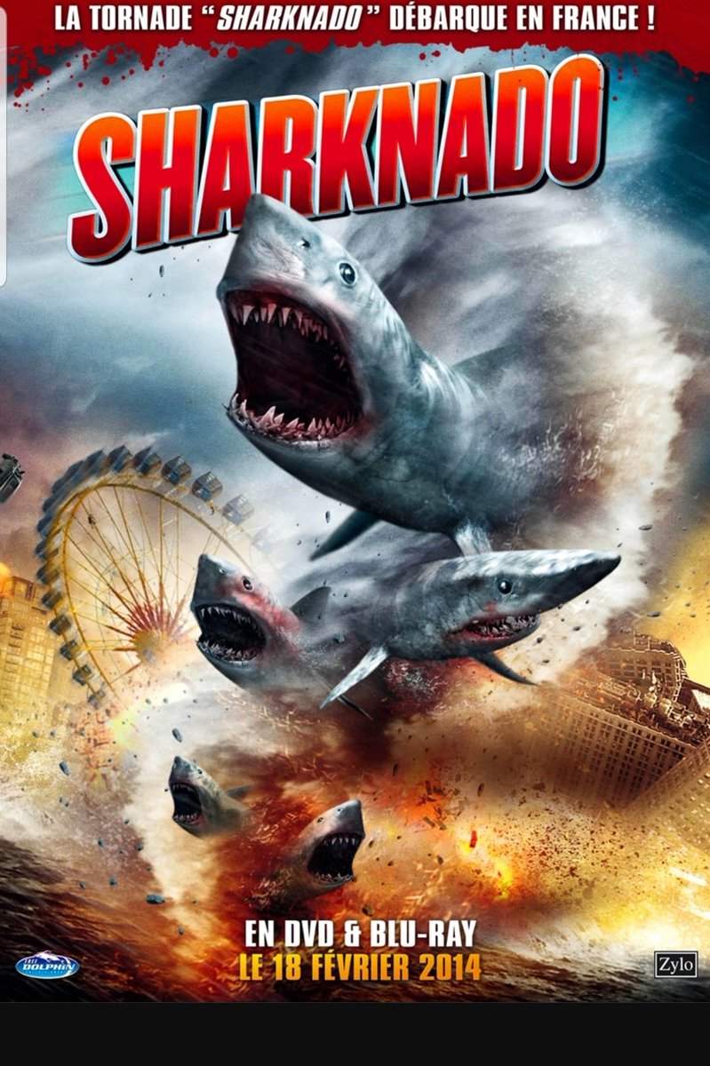 Jezza839's tweet photo. @PatrickAdemo Le film avec les requins volants qui attaquent dans des tornades là 😭🤡 https://t.co/Vn5a0GFawU