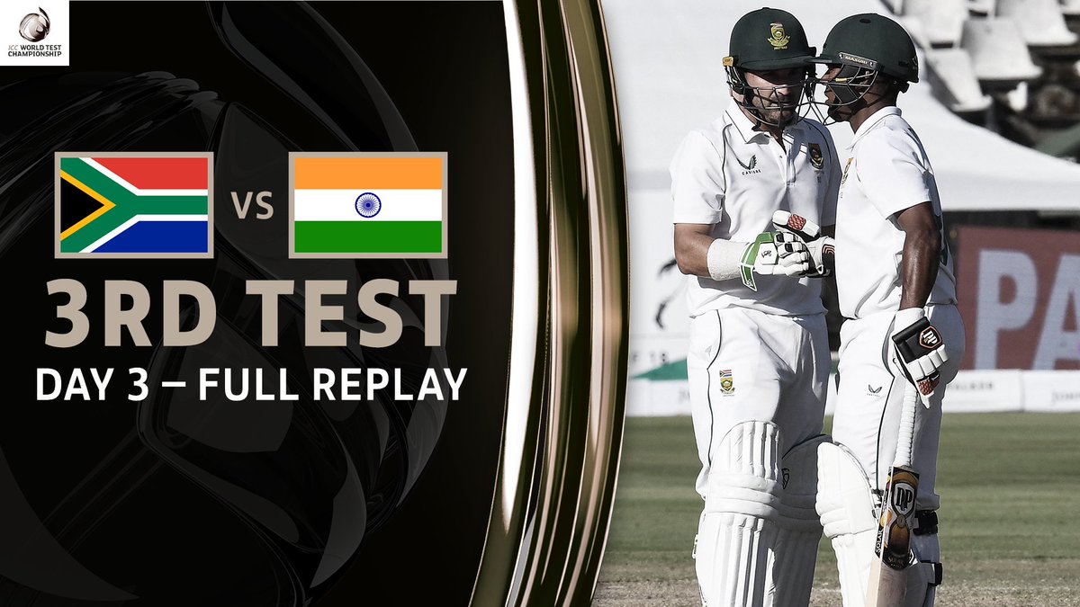 ICC's tweet photo. Another riveting day of Test cricket in Cape Town!

Catch the full replay of the day’s play on https://t.co/CPDKNxpgZ3 right away 📺 https://t.co/Tj9P1q7pd4