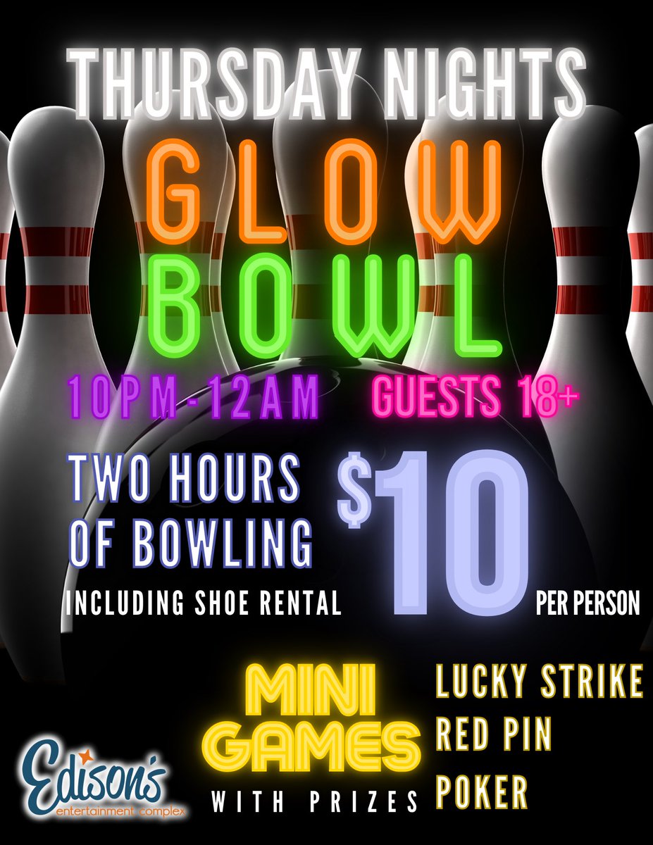 Glow bowl starts tonight! #siue #thirstythursday