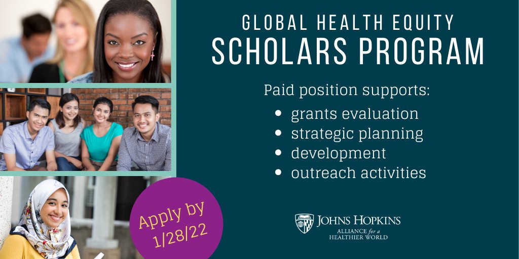 JHU faculty: Please share with your students! 
JHU students: Check out this paid position that works to support global #healthequity! 
➡️bit.ly/3FpYlvr
