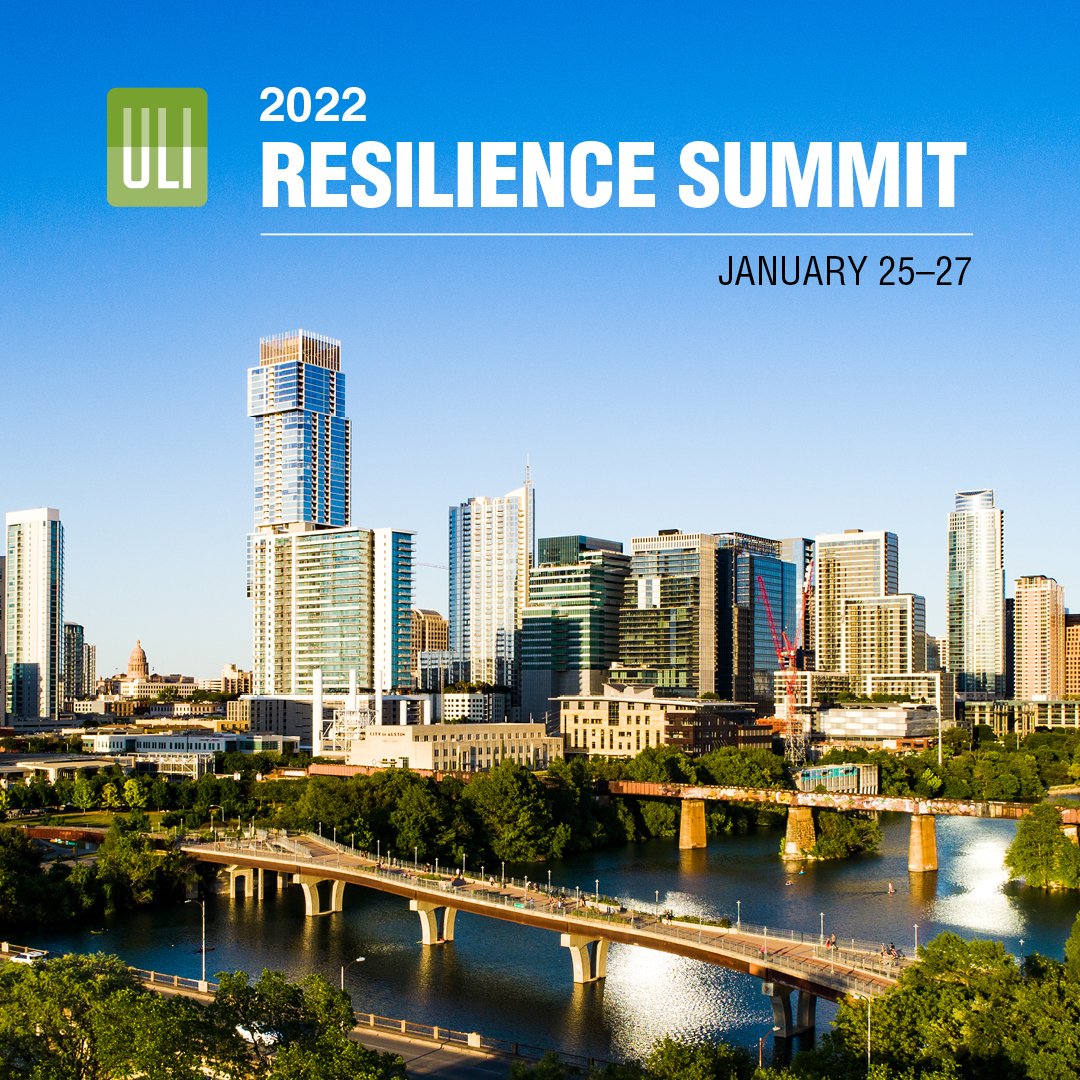 Join us for ULI's 2022 Resilience Summit on January 25-27th!
Explore how commercial real estate industry leaders are overcoming the challenges of building resilience against climate change impacts at the 2022 Resilience Summit! 
Register here: colorado.uli.org/events/detail/…