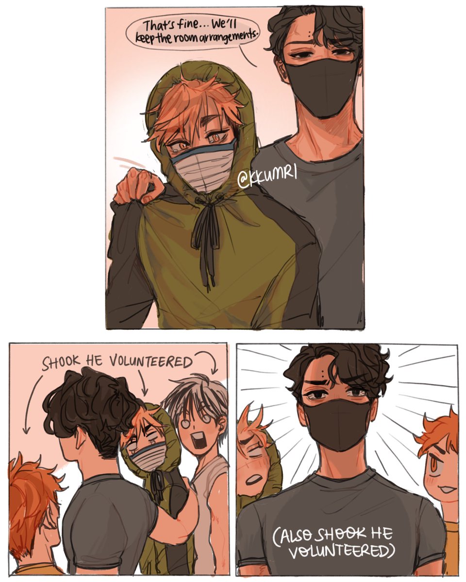 pt 3: the unlikely volunteer
#sakuatsu hotel roomies au