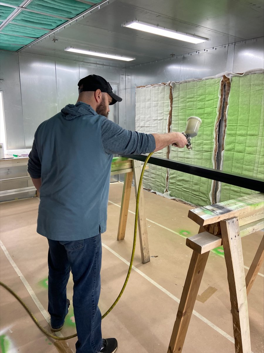 InfiniumWalls's tweet photo. We're looking forward to expanding our finishing capabilities with our brand new #INFINIUM spray booth π¨ Thank you @SherwinWilliams for stopping by last week to provide us with their expert knowledge and training!
#DefiningGlassWalls #PeopleProductProcess #AmericanMade #LFG https://t.co/mDux8DGpIf