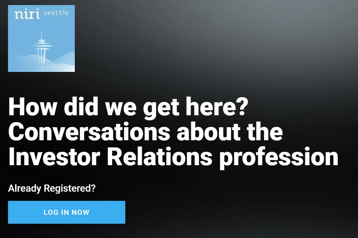 niriseattle's tweet photo. Join @niriseattle for an upcoming webinar, 2/10 4 p.m. EST, featuring Shelly Hubbard, VP IR @VistaOutdoorInc and Anne Rakunas, IR at Helen of Troy Limited. They will share stories about their career paths and take questions about working in IR. https://t.co/W1aK03i28M https://t.co/fTdziKIg7e