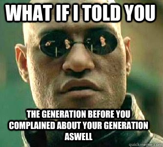 AngelsAttending's tweet photo. And the silly 🤦 tradition of complaining about another generation continues. (heheh) 😉
#franklincounty #mentalhealth https://t.co/igpVlggdfa