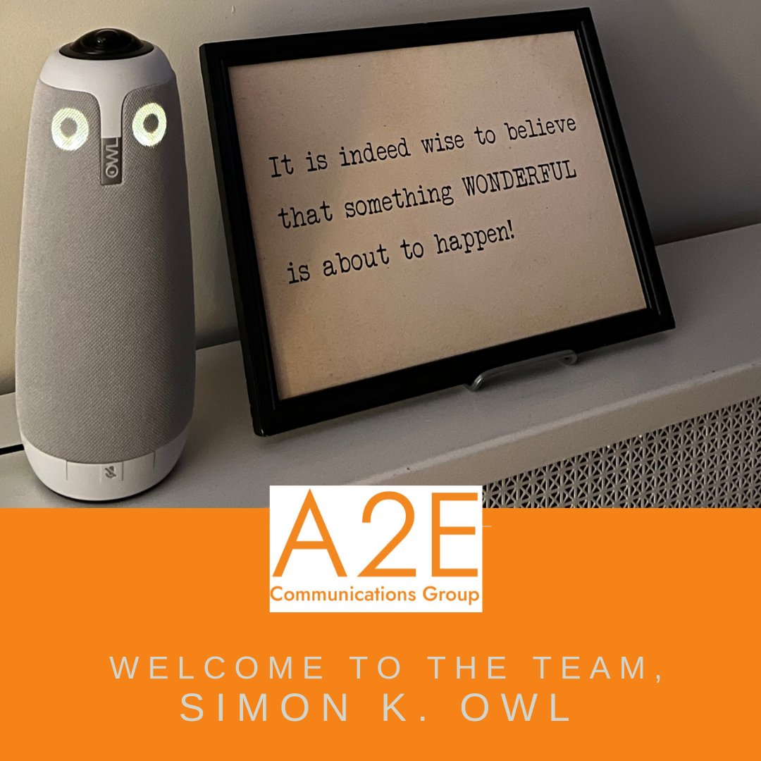 A2EComms's tweet photo. Welcome to the newest member of our team, the Owl Pro camera from @OwlLabs! This little guy’s 360-degree 1080p camera and auto-zoom function have made our virtual meetings so much easier and clearer! If you’re working remotely now, have you made any home office upgrades? https://t.co/0trrxMkV4F