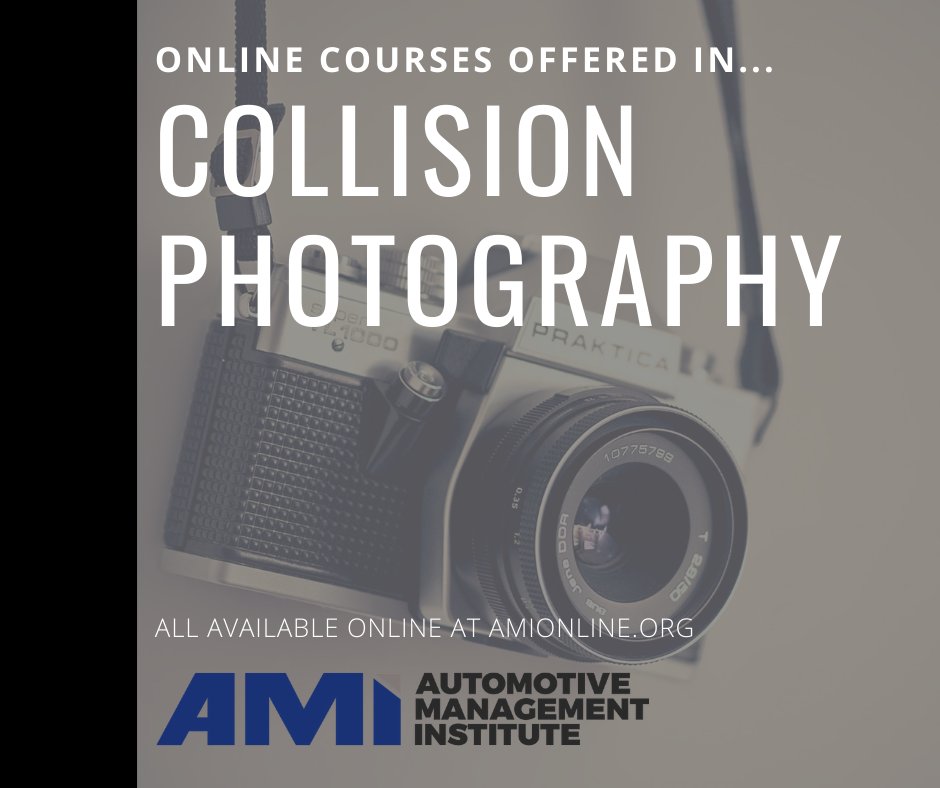 Taking images is not as simple as point and click. 📷 There are many tools and techniques in addition to traditional photography principals to help estimators and shops document damages and repairs with images. 

#AMi #onlineeducation #photography #collision