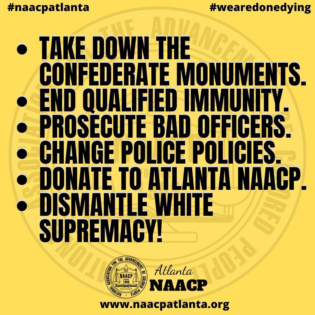 Let’s not forget through #OneAtlanta why we were and continue to March for Justice. #SaytheirNames #NAACP