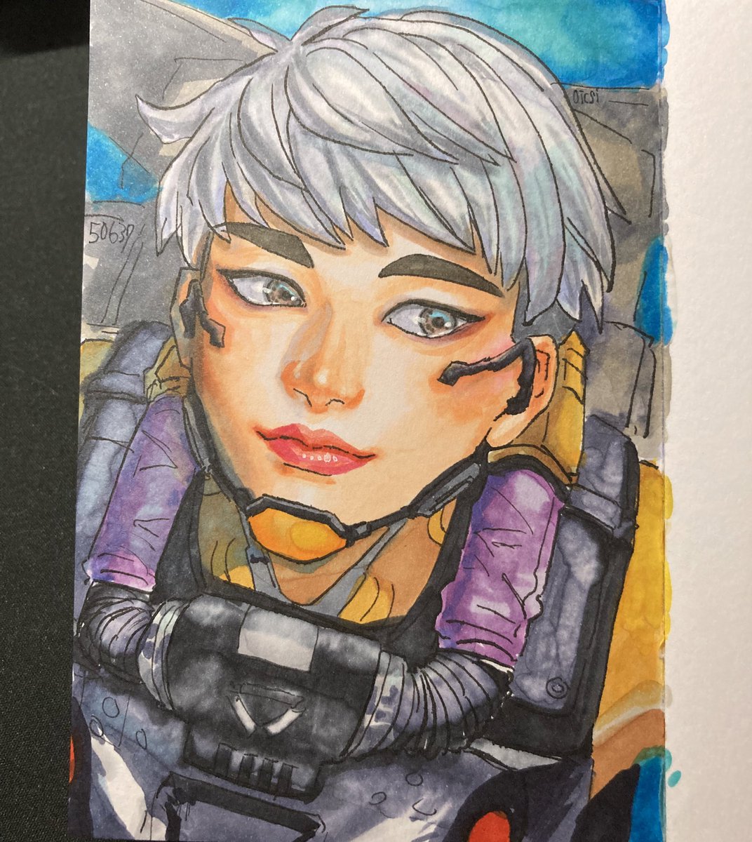 コピックでヴァルキリー!
copic/1.5h
#Apex #ApexLegendsFanart
#copic #illustration 