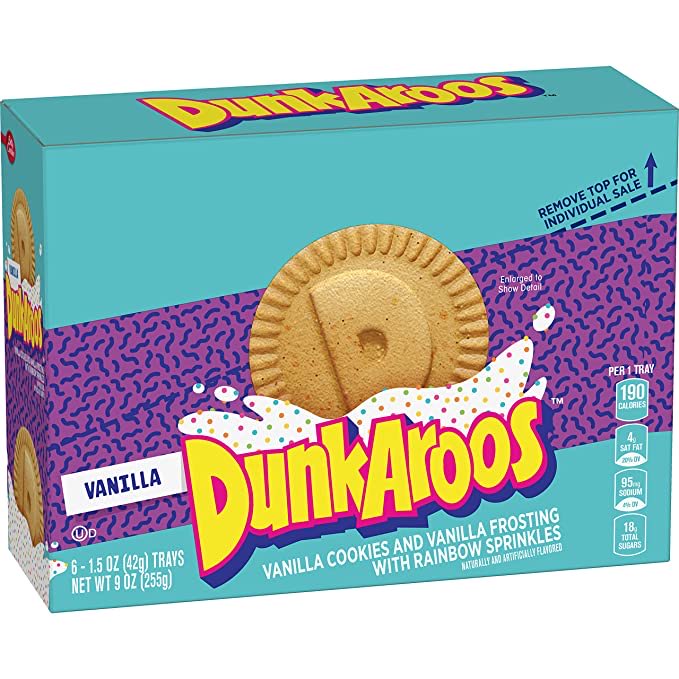 Dunkaroos, Vanilla Cookies and Vanilla Frosting, 6 ct, 9 oz

Only $6.98!!

