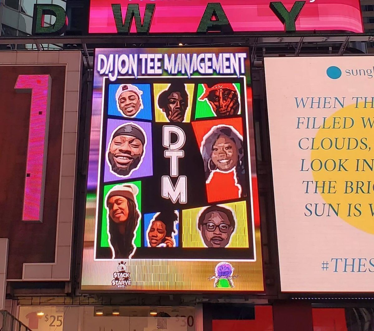 DajonTee's tweet photo. Our first billboard placement in Time Square #LLPLUG https://t.co/EpmEZwEm0D