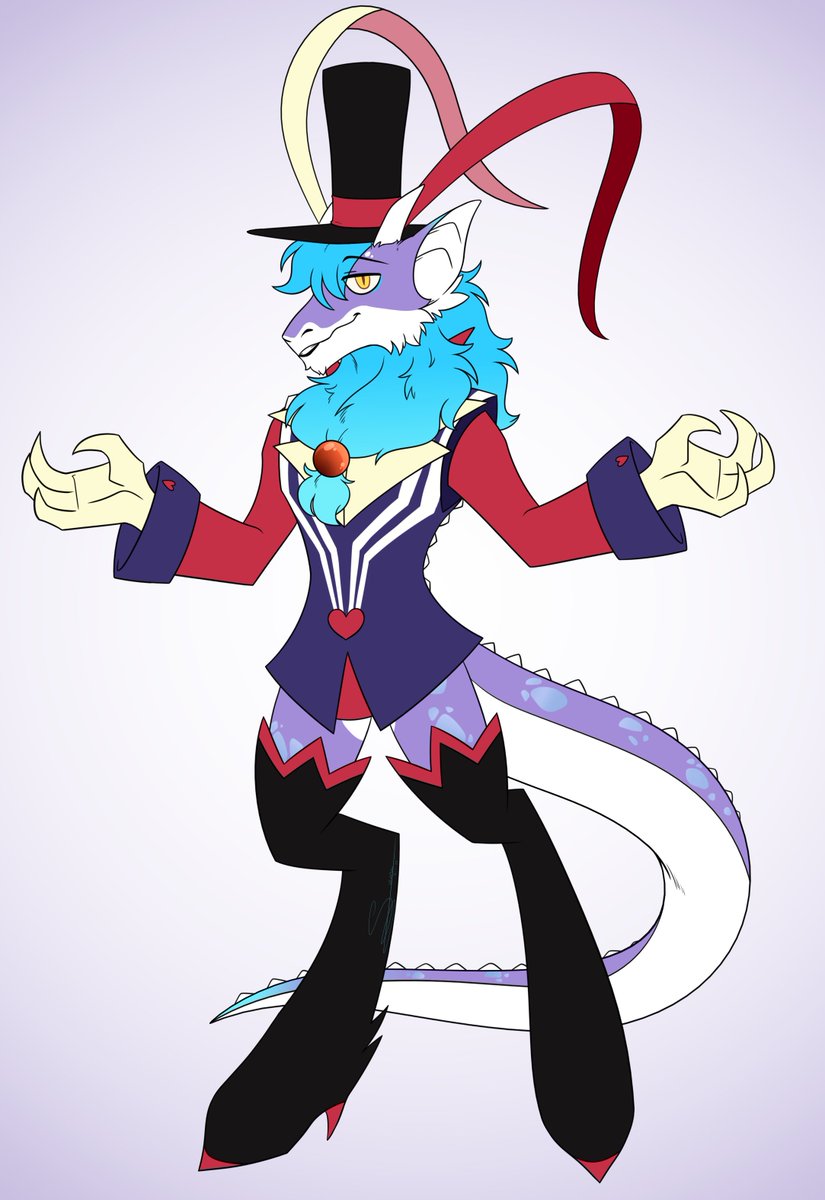Tejedora7's tweet photo. #commissionsopen #commissions #CommissionOpen #CommissionArt #HelluvaBoss #Asmodeus
#Commission for @AlexisTheSqueak !
This is Alexis' fursona, dressed as Ozzie no less~😊
It's also meant to be in a #HelluvaBossstyle, idk if I got it right🤣but I tried😌 https://t.co/s4ZxNUNoQg
