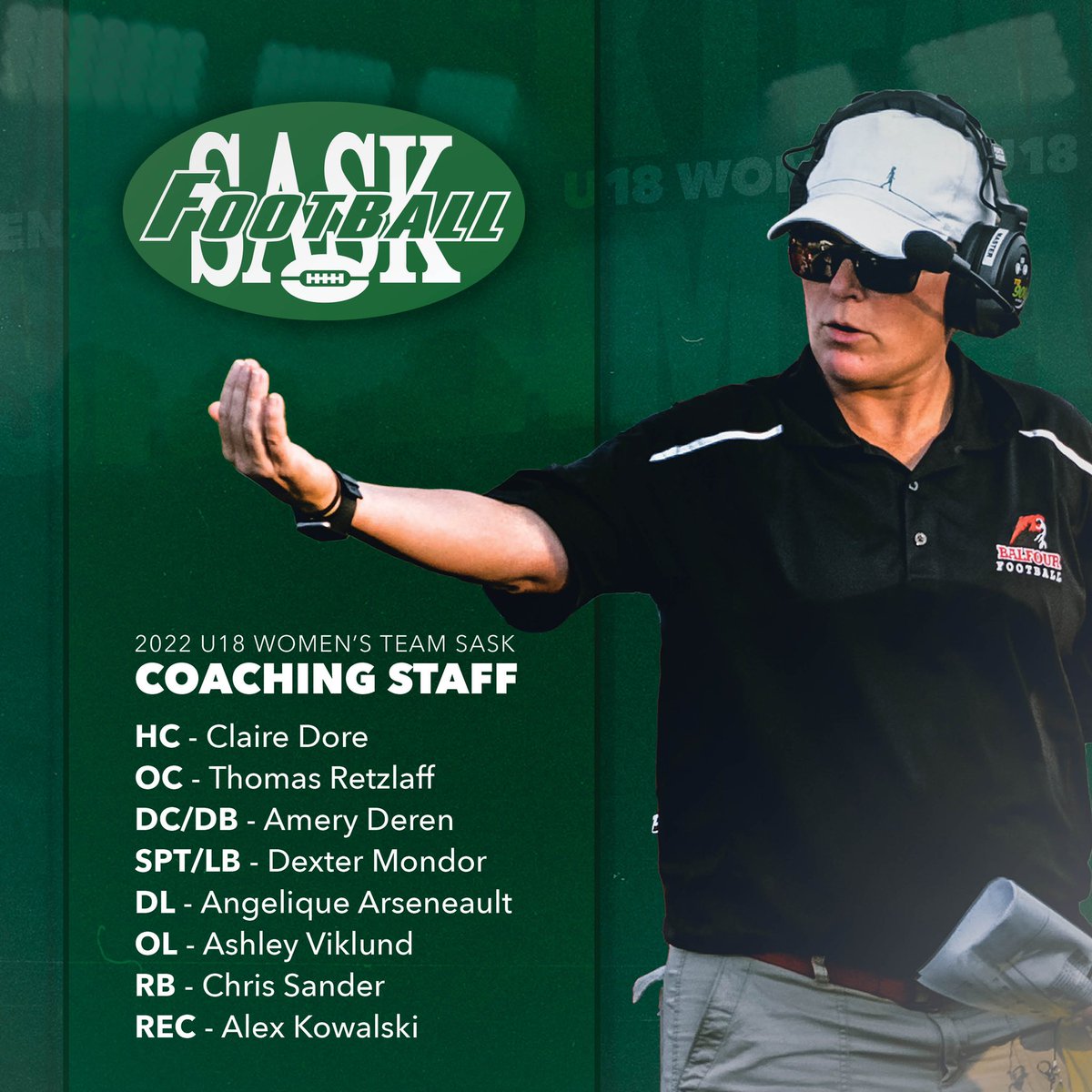 FootballSask's tweet photo. We our excited to announce our 2022 U18 Women’s coaching staff! This team will be lead by our FIRST ever female head coach, along with four other female assistant coaches! 

#WithAPurpose #306Football #PrairieFootball https://t.co/vBZNjygGvV