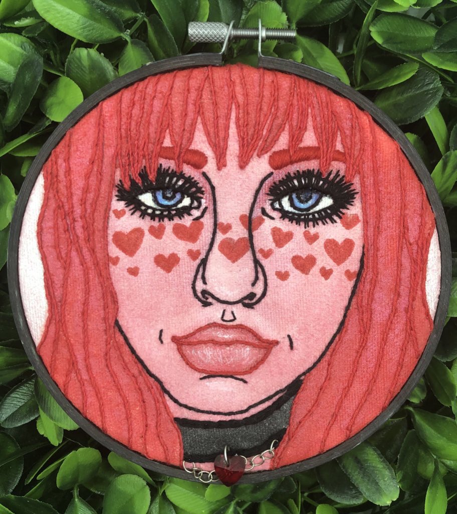 Heartbreaker embroidery is still looking for a home!!! Who wants to claim her? 🥺❤️‍🔥