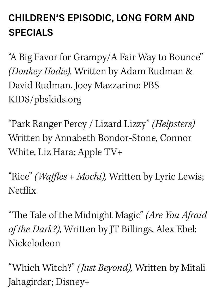 Congrats to @mitajaha on her WGA award nom for #JustBeyond !! So proud!!