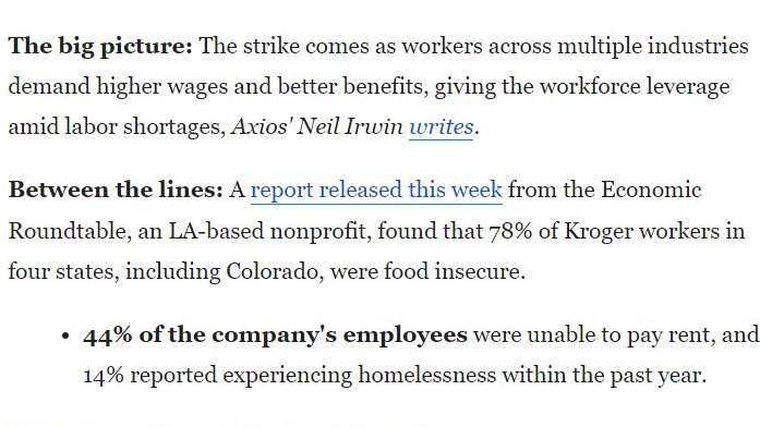78% of Kroger employees can't afford food. 14% have no shelter. never, ever cross the picket line.
