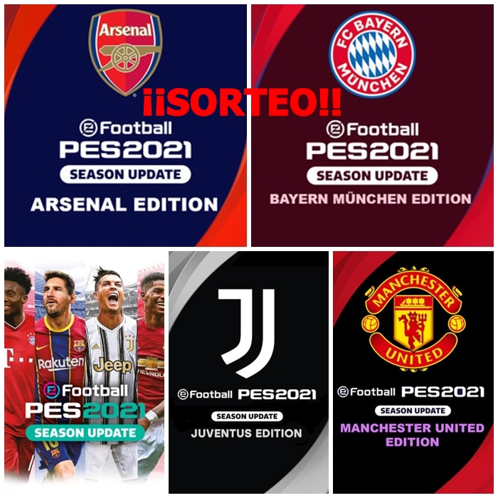 PeSoccerWorld's tweet photo. 💥MEGA SORTEO💥

🎁 Vamos a sortear 5⃣ #PES2021 de PC. Edición normal, @juventusfc, @FCBayern, @Arsenal y @ManUtd.

Requisitos:
✅ Síguenos
✅ Dar Like
✅ Haz RT
✅ Comenta con #PeSoccerWorldSorteos citando @ a un amigo

¡¡Suerte!! 😀 https://t.co/gdhhsnYwdv