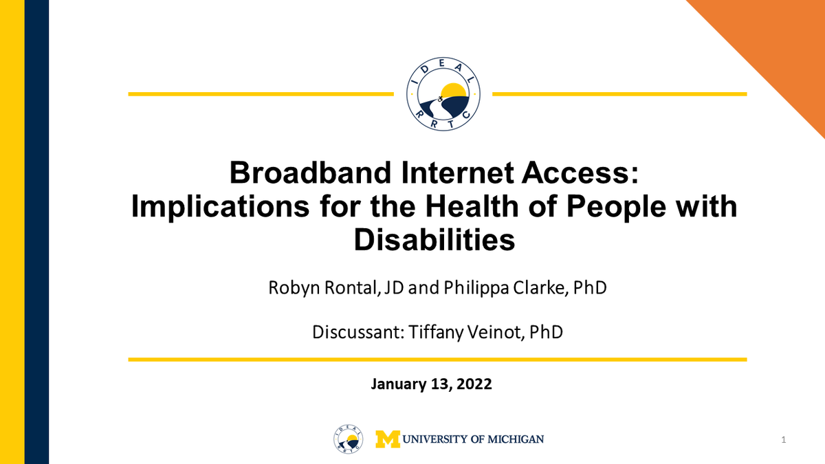UMDisabilityCtr's tweet photo. 🚨Join me in an #IDEALRRTC &amp; #ICPSR webinar happening now: https://t.co/4DODHxMUZH. @UM_IHPI @umichmedicine @MAMeadePhD @SEHresearch @UM_SRC @CHRT @disability_UM @NARICinfo @ACLgov #DisabilityUMich #Disability https://t.co/DAvetHxwkJ