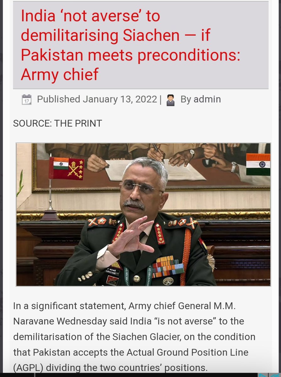 ManoranjanKTiw2's tweet photo. @GenNaravane #COAS India's COAS Gen Narawane has started giving cheap political bytes like Indian Army will withdraw from #Siachin perhaps in his haste of becoming #CDS .It is simply demoralizing for Army which has given blood for #Siachin.  #PMOIndia #NSA must discipline #coas https://t.co/HEeP53R0uL
