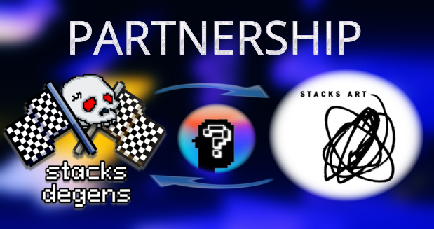 DegenLabBTC's tweet image. ANNOUNCEMENT

Big thanks to @ArtOnStacks for their support as we integrate @PunksOnStacks into our P2E racing game

StacksPunks are the first NFT collection and marketplace on STX. With StacksArt, the Punks will be available for racing in-game very soon!

Exciting development!🏁