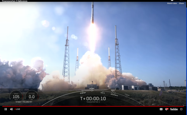 USC_ISI's tweet photo. We did it! This morning @USC launched its 3rd #satellite, DODONA, as part of the @SpaceX Smallsat Rideshare program. It was built at the #Space Engineering Research Center (SERC) of ISI. Thank you @lockheedmartin for sponsoring this project! See the pics of the launch. https://t.co/47XqDtnUee