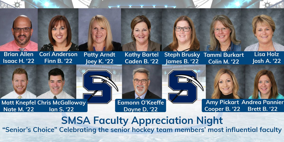 Senior hockey team members are honoring their most influential faculty member at tonight's varsity game.

The Ledgers will take on Xavier at 5:30 p.m. at the FdL Blue Line Ice Center.

Thank you to all of our Staff and Faulty for their extraordinary service to all of our Ledgers!