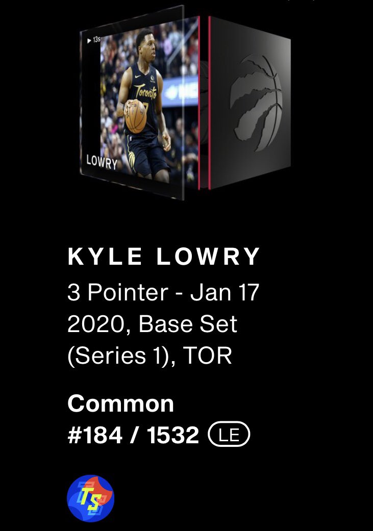 Sniped this way below value and finally added Lowry’s @nbatopshot debut to my <a href="/Raptors/">Toronto Raptors</a> collection 😃🦖 <a href="/TheJurassicPack/">Jurassic Pack 🦖</a>