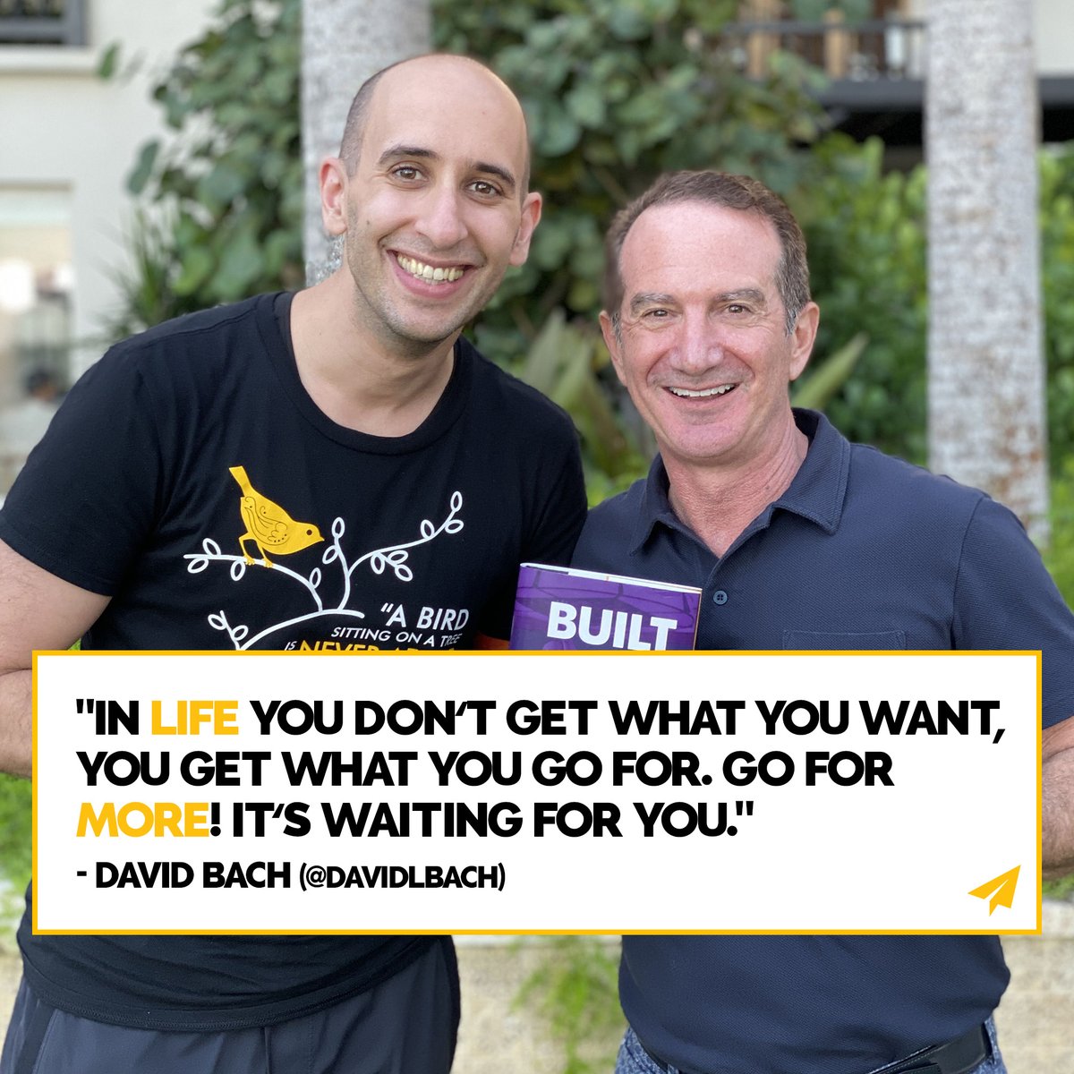 EvanCarmichael's tweet photo. "In life you don't get what you want, you get what you go for. Go for more! It's waiting for you." - David Bach
What do you think?
______________________________________
#davidbach #goals #gameplan https://t.co/fQbiMShbGP