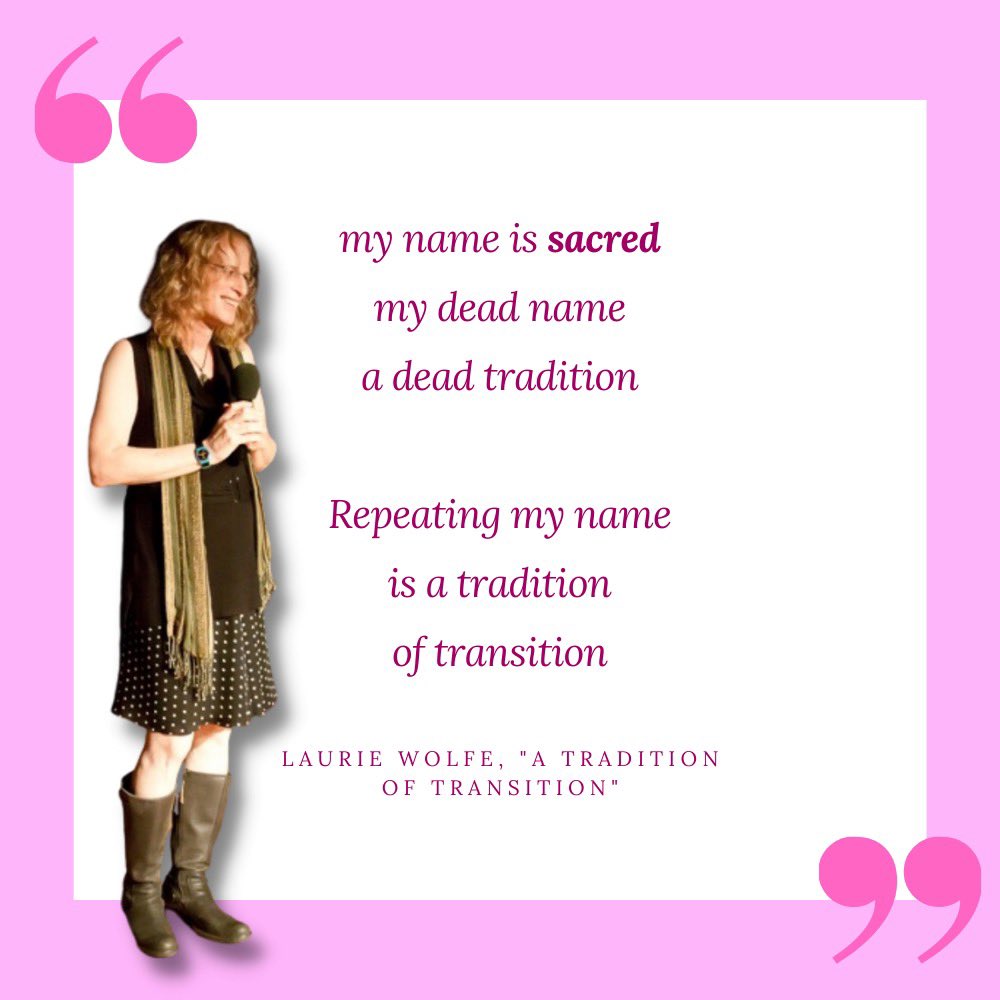 BiWomenQtly's tweet photo. Laurie Wolfe’s “A Tradition Transition” is another wonderful poem which explores the experience of having a chosen name, and repetition of that name as a tradition. https://t.co/ZrRQl11l4K