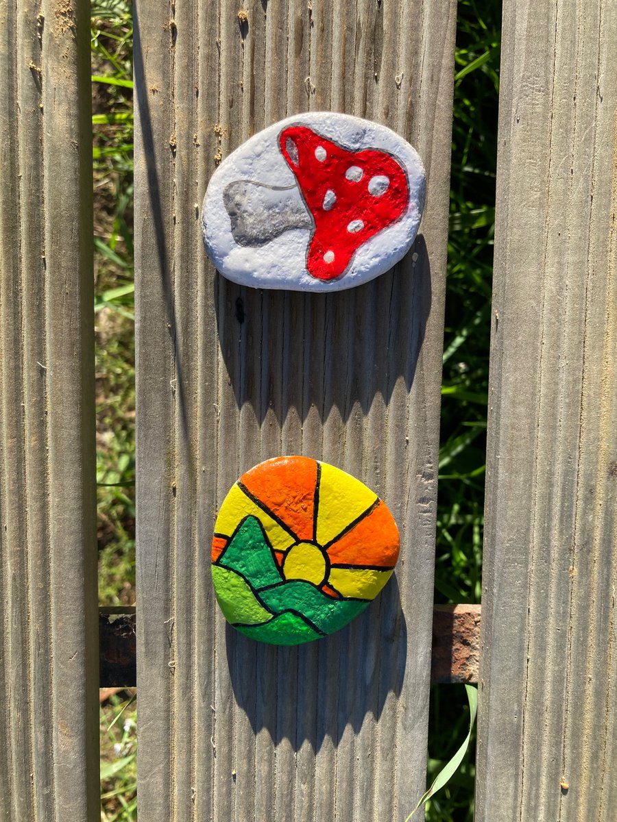 eleludemann's tweet photo. An artist is leaving painted stones in Windsor on the #A2O #Alps2Ocean #publicart https://t.co/Srd8doxSYz