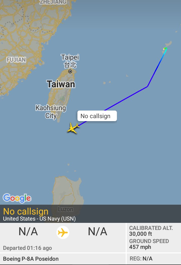 Oceanworldfree's tweet photo. ๐บ๐ฒUSN #AE67CB
#Taiwan southern coast
#BashiChannel
Boeing P-8A Poseidon https://t.co/yQrSoZaHEc