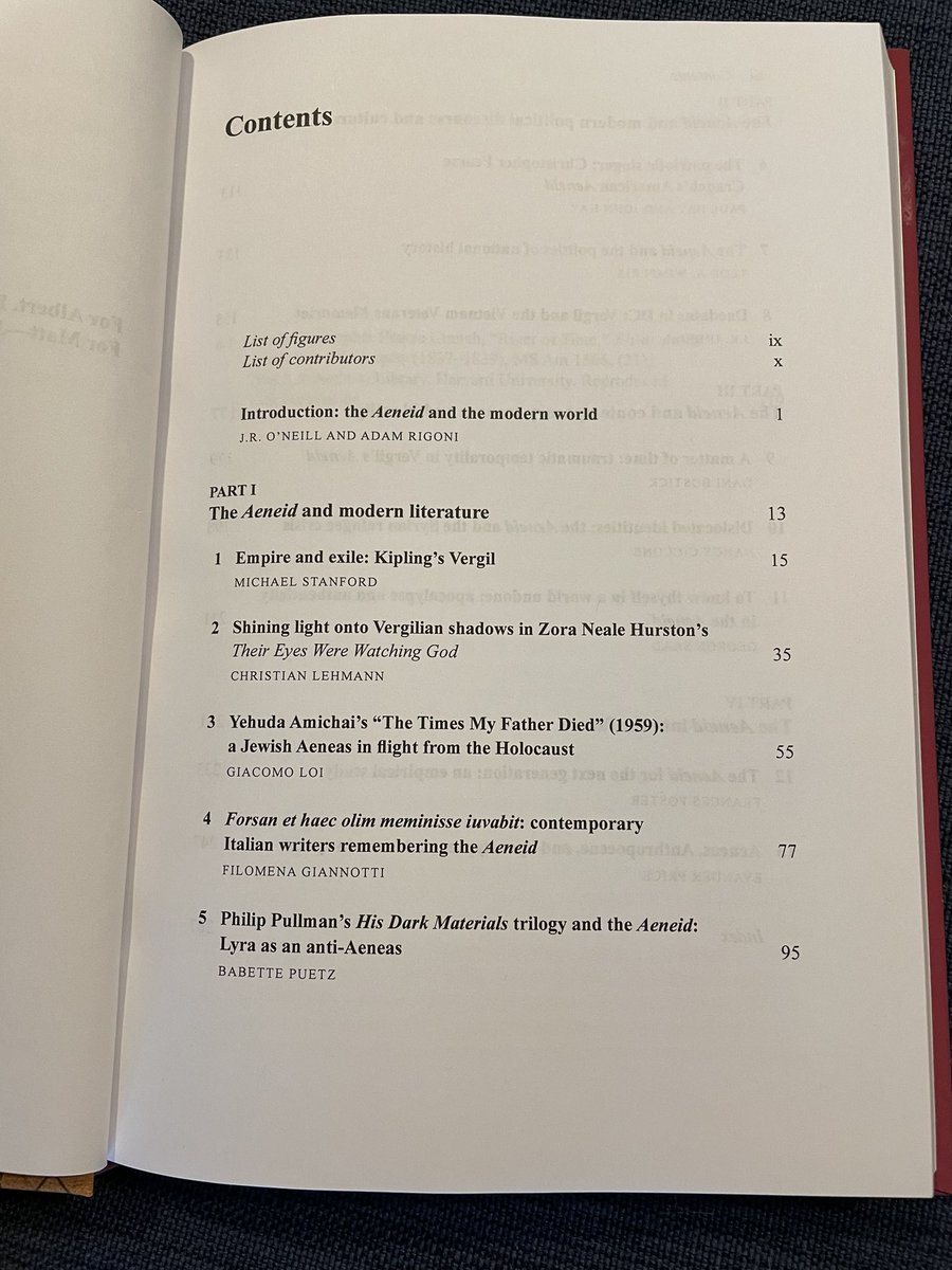 TWimperis's tweet photo. Just got this lovely new volume in the mail—lots of exciting takes on the Aeneid in here! Congrats to all contributors! https://t.co/ckRAYyAtBX