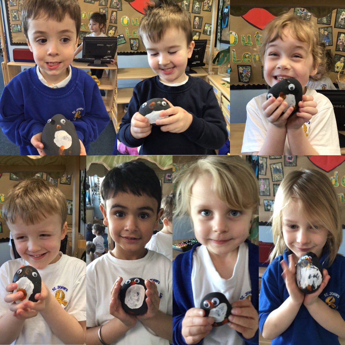 StJohns_Eagle's tweet photo. Check out RLB’s ‘coolest’ new members🐧! RLB have shown how they ‘rock’ at being creative with their pebble penguins! 🤩#artrocks #creativityiscool https://t.co/AriJI1o9CI