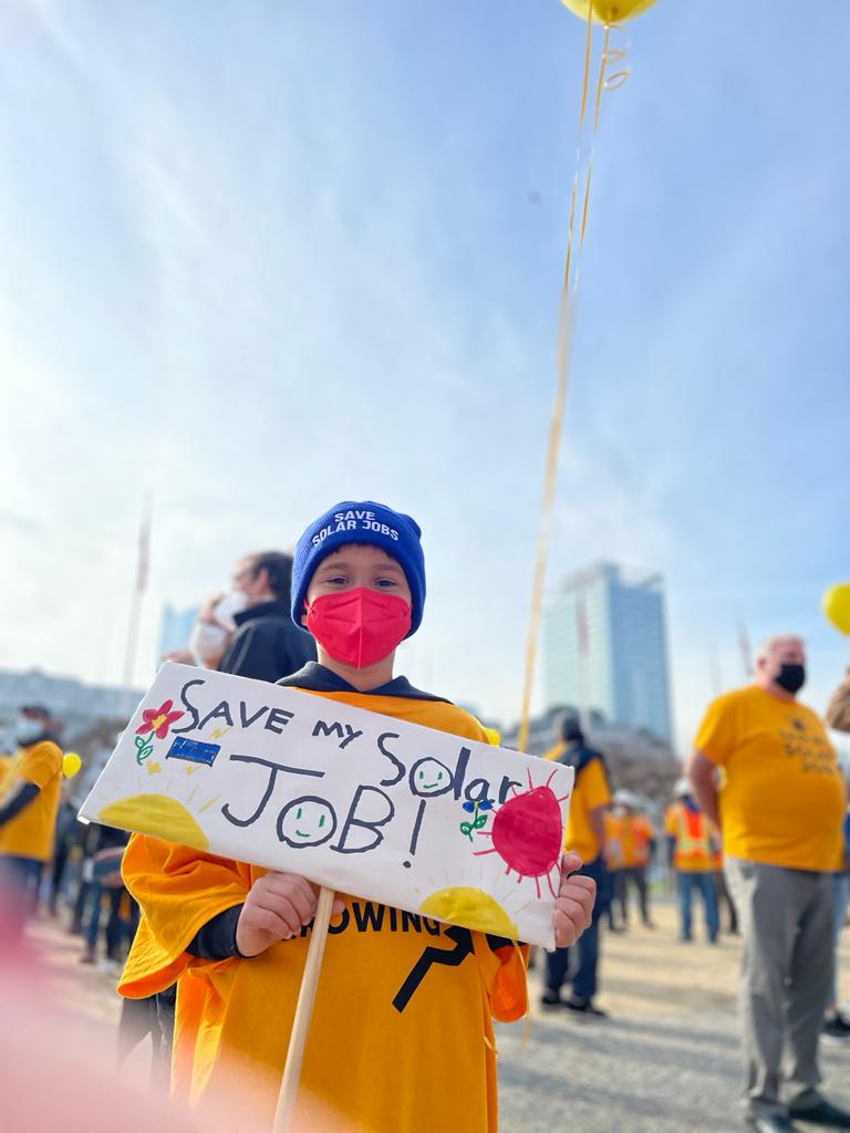 CALSSA_org's tweet photo. We're fighting for the future today. Don’t let the sun set on CA’s solar progress. #SaveSolar https://t.co/dwtLhL4NUG