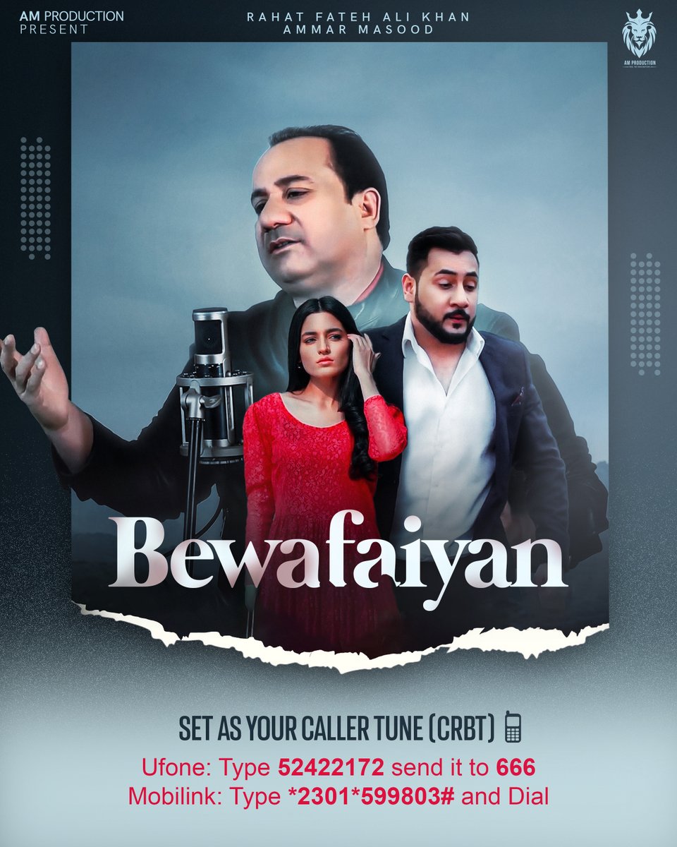krypton_studio's tweet photo. Now you can set #Bewafaiyan as your Caller Tune (CRBT) for Pakistan Only! 📱

Ufone: Type 52422172 send it to 666
Mobilink: Type *2301*599803# and Dial https://t.co/FPIL7B5x8A