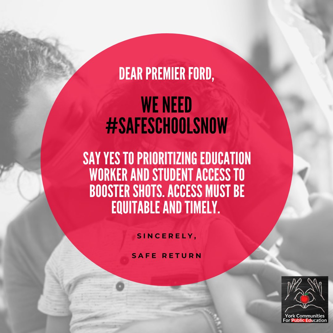 Students, parents, education workers and communities deserve better. #HereWeGoAgain. Retweet if you agree.

#FordFailedKids #OnPoli #SaferSchools #MakeSchoolsASaferPlace