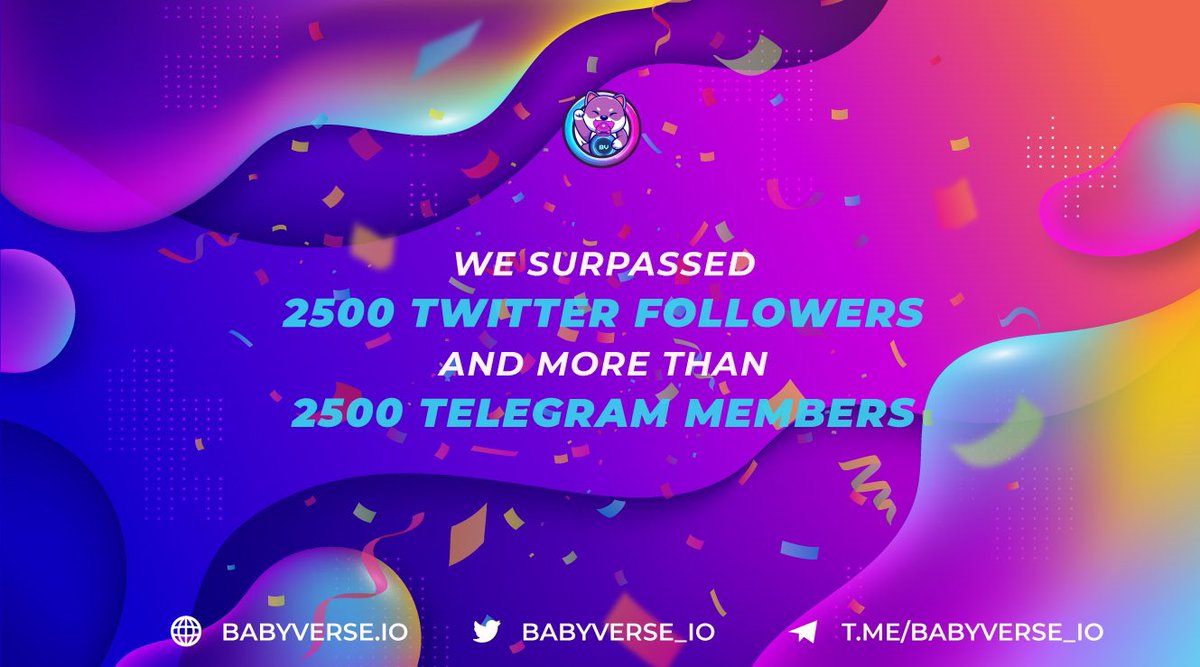 🎉🎉Today we’re celebrating the massive amount of support we have been getting from our new community! 🎉🎉

#BabyVerse #Metaverse #NFT #Airdrop  #Giveaway #BSC #GEM #1000xgem