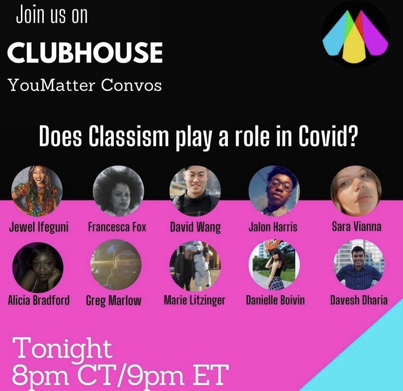 YMStudios's tweet photo. Join us tonight on Clubhouse as we return for our YouMatter Convos. Hope to see you there! https://t.co/k0vjyQucW5