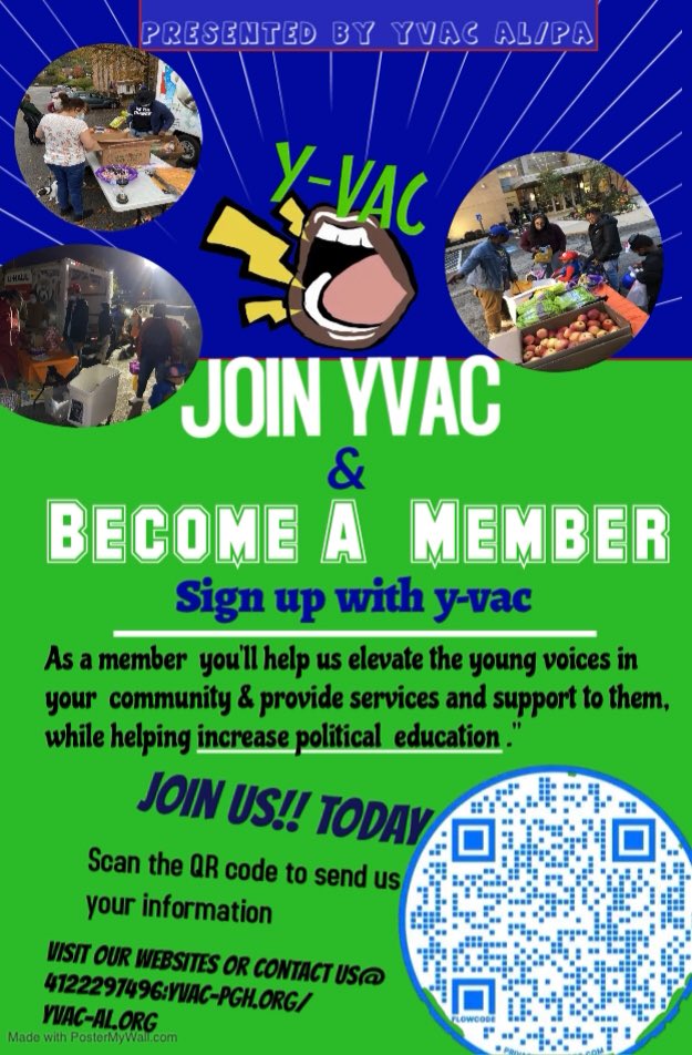 🧡Peace family, 
YVAC is now opening general membership!!To help strengthen and define our work collectively .  Join us, please direct messages us or scan the QR code ‼️‼️like,share &amp; repost!! #alltogether  #YVACPA ✊🏾