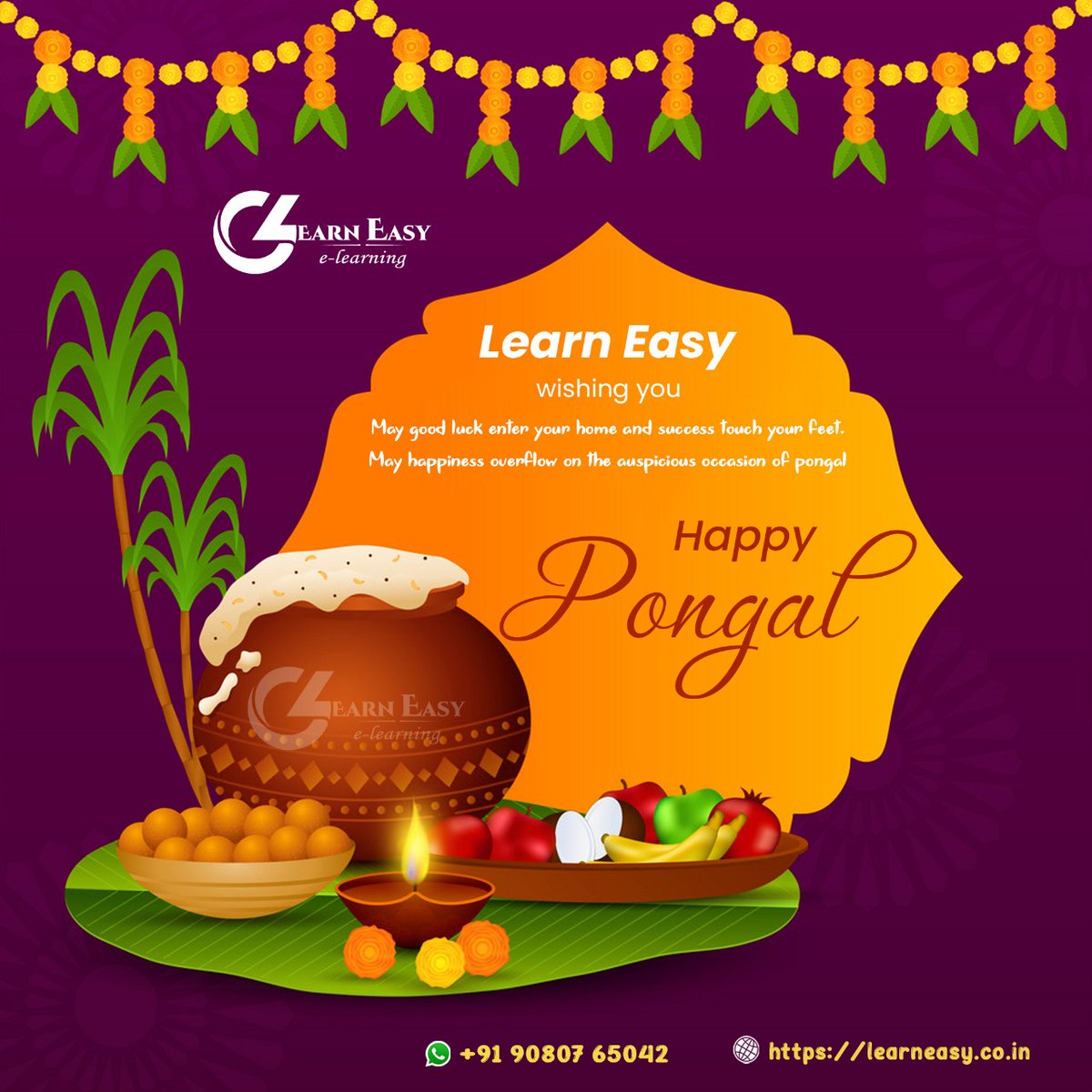 Learneasy2win's tweet image. “May this auspicious day bring in good luck to your home and may success touch your feet.
Happy Pongal”

#learneasy #elearning #onlineeducation #pongal #tamil #tamilnadu #festival #happypongal #jallikattu #pongalcelebration #pongalfestival #pongalwishes #pongalspecial