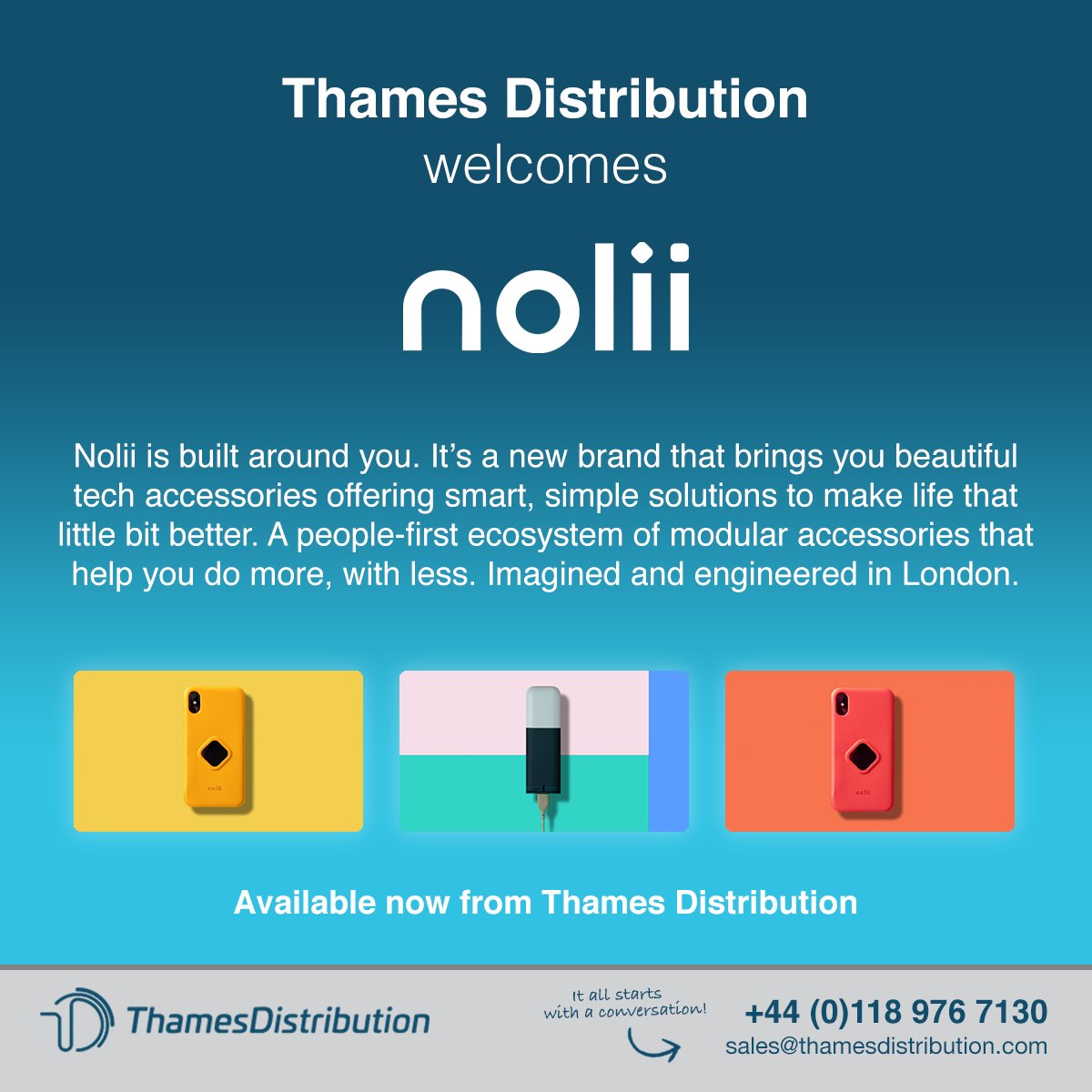 thamesdisti's tweet photo. Thames Distribution welcomes @Wearenolii to the family! Nolii creates better everyday technology tools that help streamline your life. They have a people-first ecosystem of modular accessories to help you do more, with less.

https://t.co/3TrwfuoLOP https://t.co/u7TelWAzo4