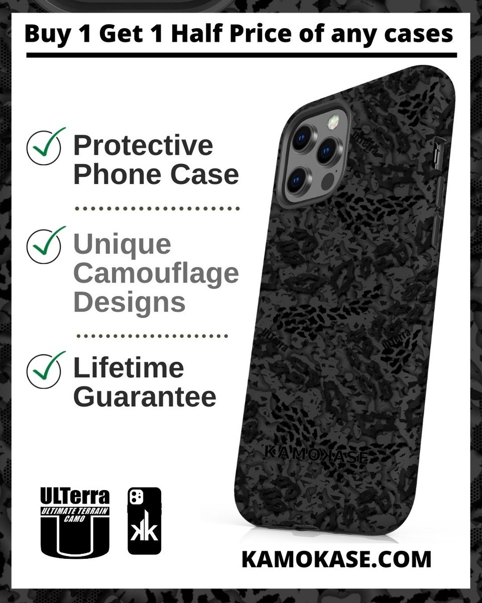 KaseKamo's tweet photo. If you're looking for quality as well as sexy, look no further than this #phonecasedesign by @ulterracamo

 💯100% GUARANTEED
🚚 WORLDWIDE FREE SHIPPING
 ❤️LOVED BY CUSTOMERS 
 ⚡WIRELESS CHARGING
🌍 MADE SUSTAINABLY

#tactical #kamokase #camouflagephonecase #iphonecase https://t.co/rqWSsJAr8I