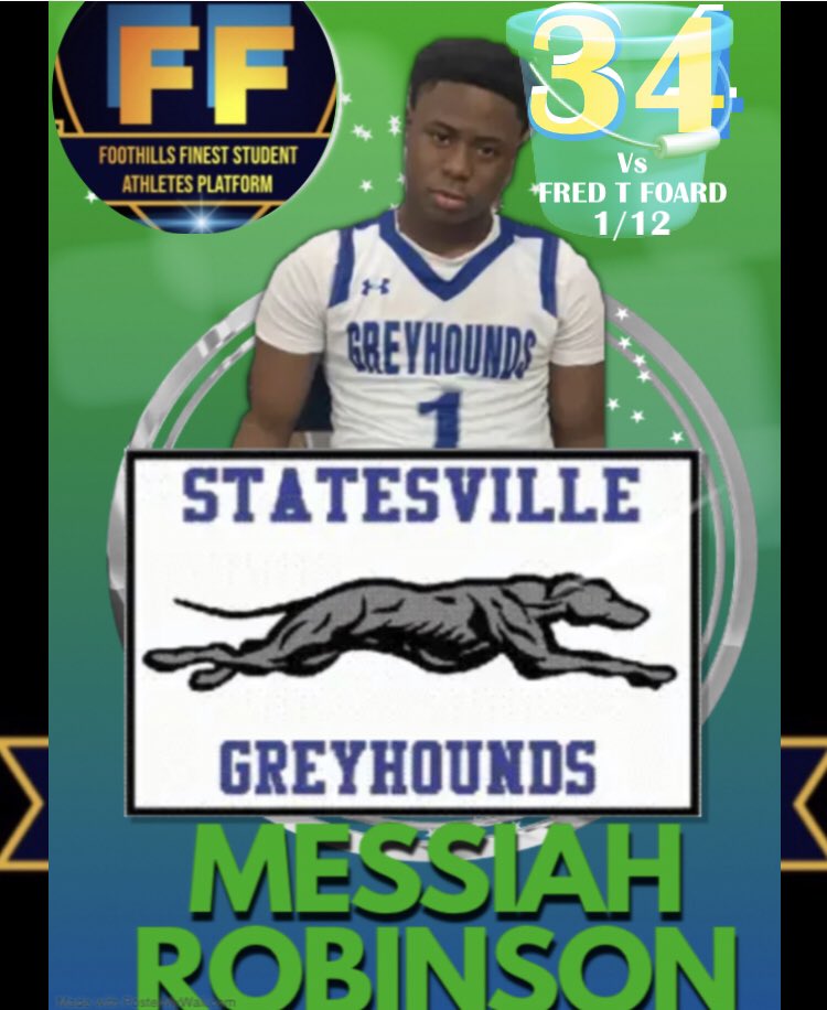 Statesville High School’s Standout(UNSIGNED) Sr (PG)✨MESSIAH ROBINSON✨ went IN last night scoring 34 buckets 🪣 against Fred T Foard! Messiah is averaging (18.3ppg)&amp; (2Stls) ICYMI” we highlighted Mr Robinson earlier this season! Our FF of Messiah🎥👇🏽

x.com/nc_ffsbest/sta…
