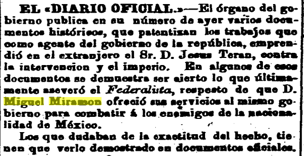 ArcanoHistoria's tweet photo. Contra esto me rebatía un sujeto que hace historia y que anda muy elevado estos días. Mi pidió fuentes, se las proporcioné (no tenía esta nota del diario "Siglo Diez y Nueve"). Sí, Miramón iba a combatir contra los franceses, pero el Presidente oaxaqueño en turno, no lo quiso. https://t.co/sOyMmpxdMT