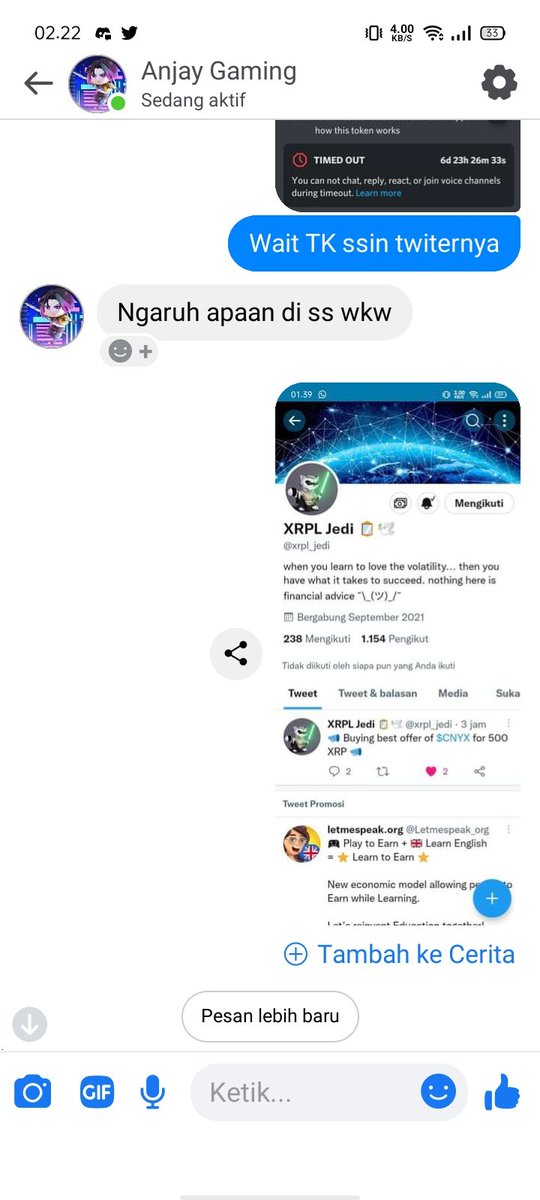 AquaGOT2's tweet photo. @xrpl_jedi I'm sorry sir this is a screenshot proof of my message with the person I have recommended you but the person doesn't want or doubts you 
I'm sorry sir I not scammer🙏🙏

@xrpl_jedi https://t.co/ODuf0ELyon