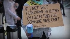 One way of putting yourself in the shoes of the homeless. 
#Change #Friend #Compassion #Advocacy